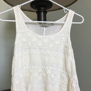 CREAM LACE TANK top. WORN ONCE